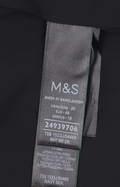 Marks and Spencer Women's Navy Pinstripe Suit Jacket Size 20