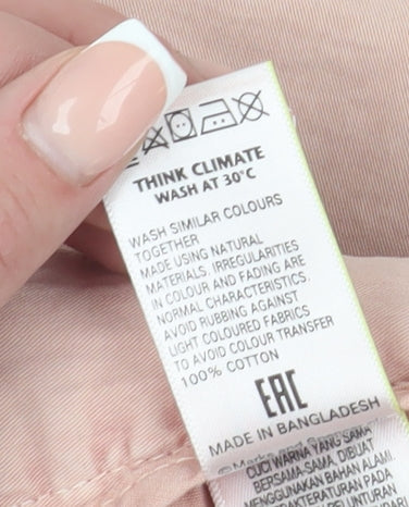 Marks and Spencer Men's Pink Chino Trousers Size 12