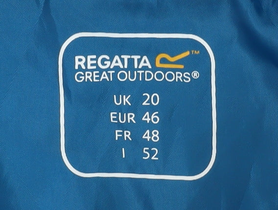 Mens UK Size 20 Plus Regatta Blue Puffer Jacket