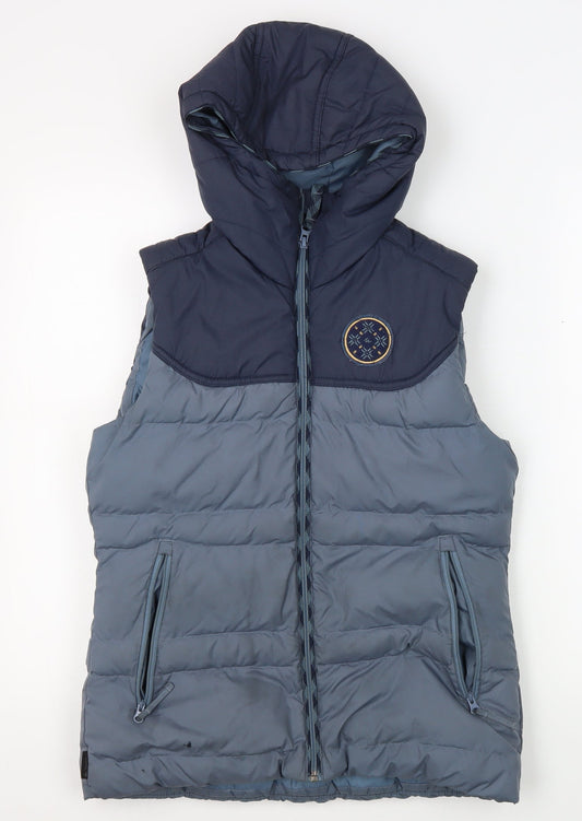 Womens UK Size 2XS DECATHLON Blue Puffer Jacket