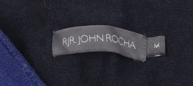 RJR John Rocha Men’s Blue Cotton V-Neck Jumper M