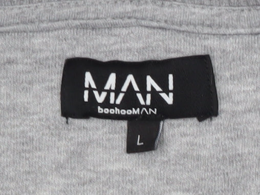Mens UK Size L boohooMAN Grey Pullover Sweatshirt