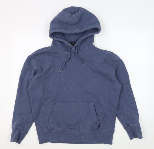 Additional front view of Hollister Blue unisex pullover hoodie xs