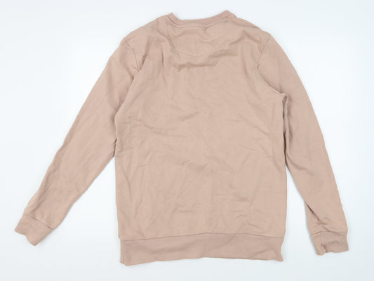 Mens UK Size M NEXT Beige Pullover Sweatshirt