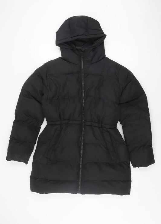 Womens UK Size 10 Brave Soul Black Puffer Jacket