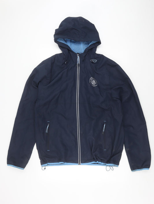 Additional front view of Fanatics Men's Blue Football Hoodie Jacket, size L