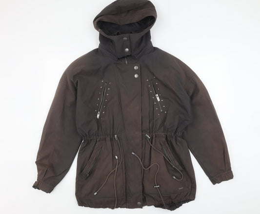 Womens UK Size S Pepe Jeans Brown Parka Coat