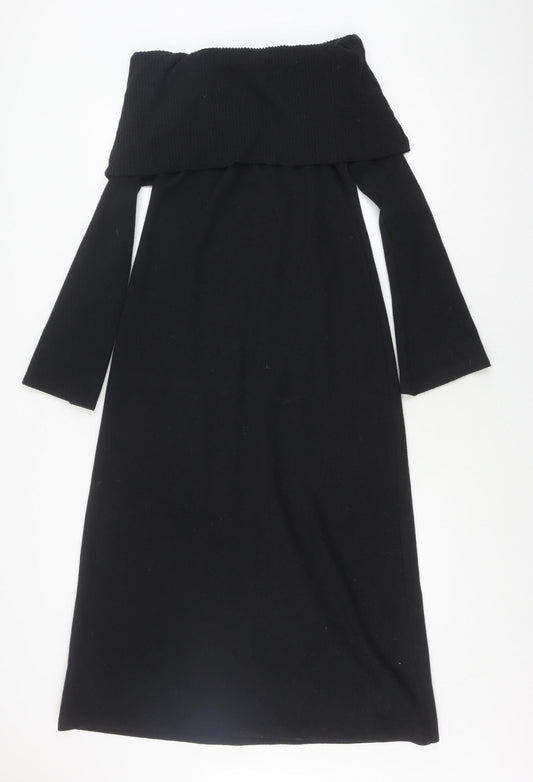 ASOS Black Sheath Dress, Women’s 10, Cowl Neck