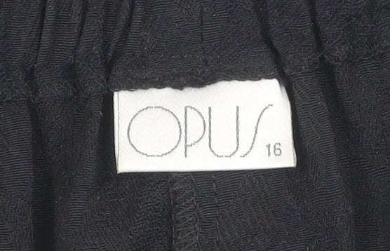 Opus Women's Black Relaxed Trousers - Size 16