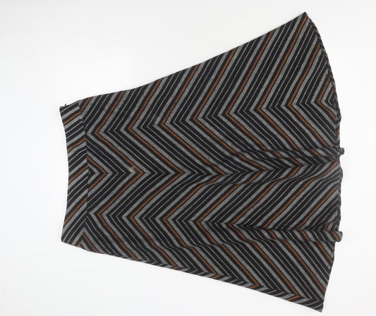 Monsoon Women's Geometric Black Skirt Size 14