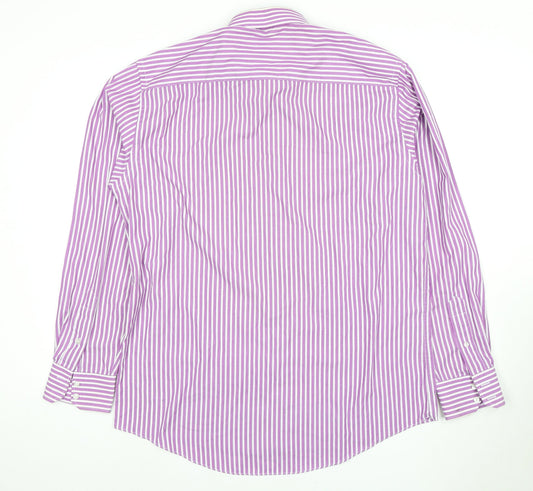 Mens UK Collar Size 16 Dehavilland Smart Purple Dress Shirt