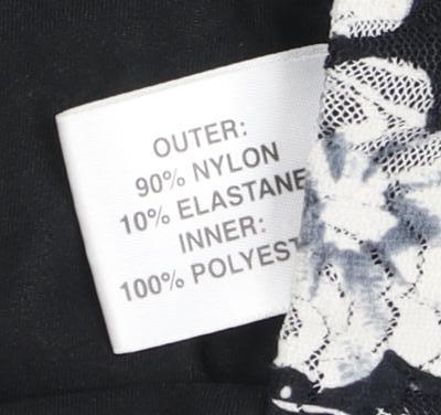 EWM Pure Classics Women's Black Floral Skirt Size 16