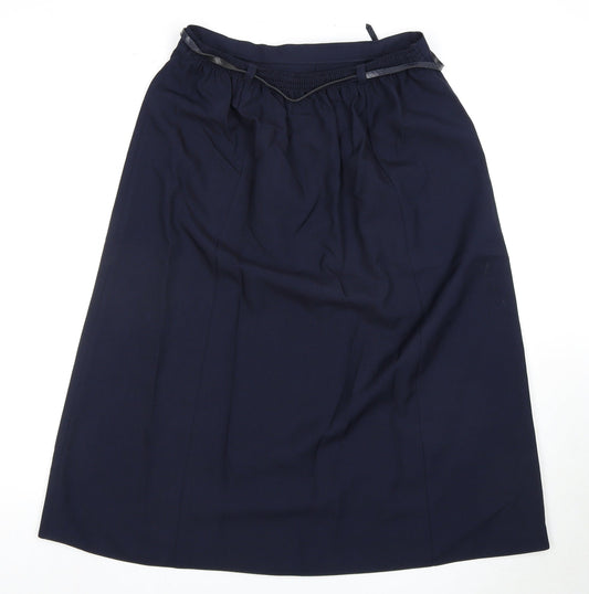 Berkertex Women's Blue Midi Skirt, Size 14, Vintage Style
