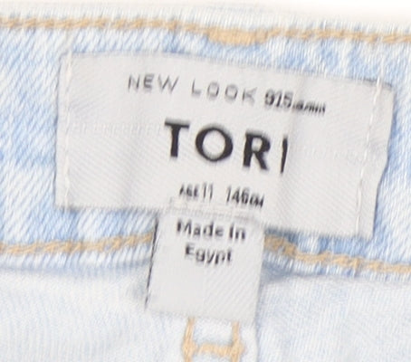 New Look Girls Blue Skinny Ripped Jeans Age 11 Casual