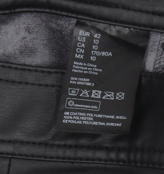 H&M Women's Black A-Line Midi Skirt, Size 14