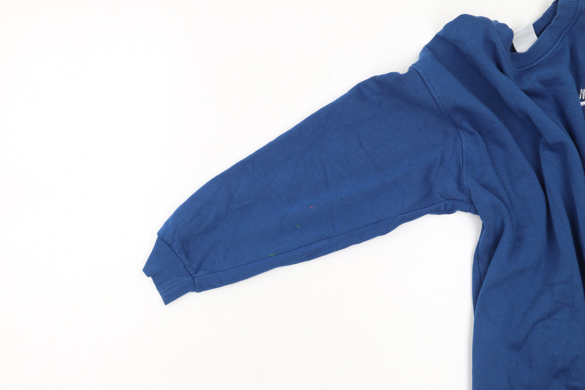 Additional view of Nike boys’ blue pullover sweatshirt xl with logo accent
