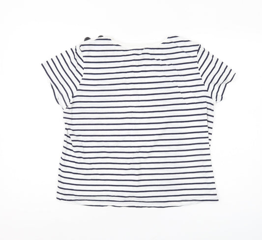 Womens UK Size 12 Warehouse White T-Shirt