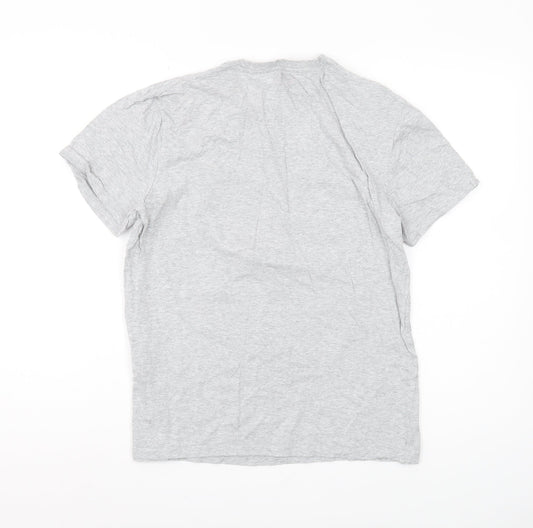 Peppa Pig Grey Graphic T-Shirt, Unisex Adults, S, Fun Cartoon Print