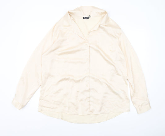 Womens UK Size 12 ASOS DESIGN Beige Blouse