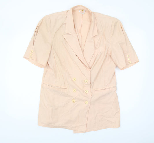Additional front view of C&A Women's Beige Blazer, size 10, - Stylish Workwear