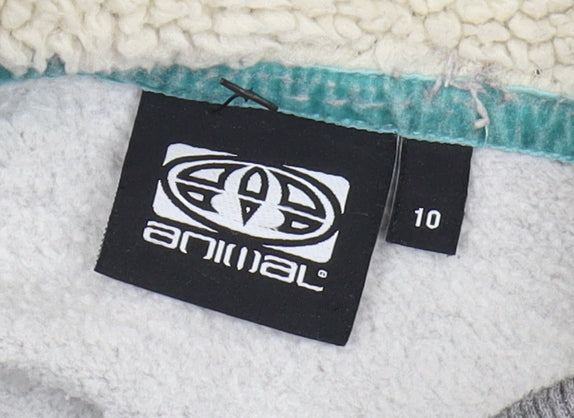 Animal Women's Grey Pullover Hoodie, Size 10, Casual Logo Design