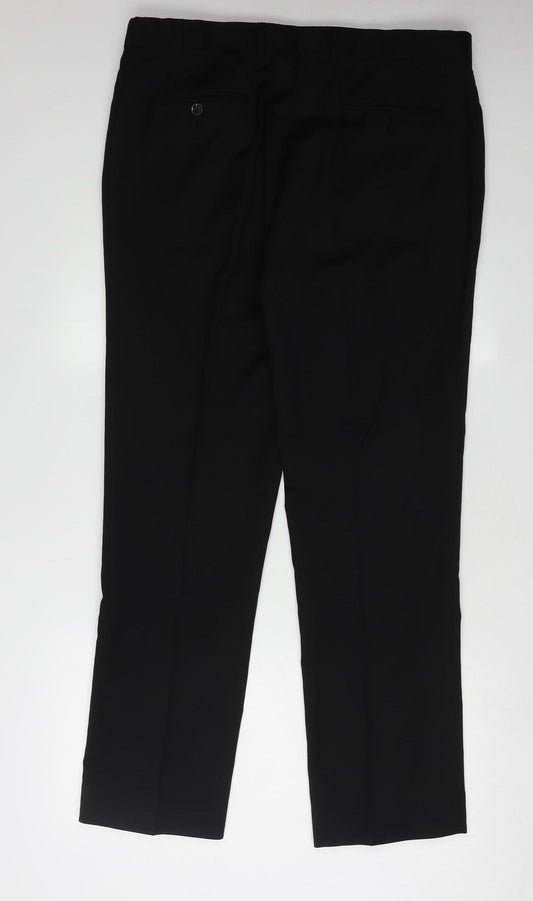Mens UK Size 36 Skopes Regular Fit Business Formal Workwear Black Trousers