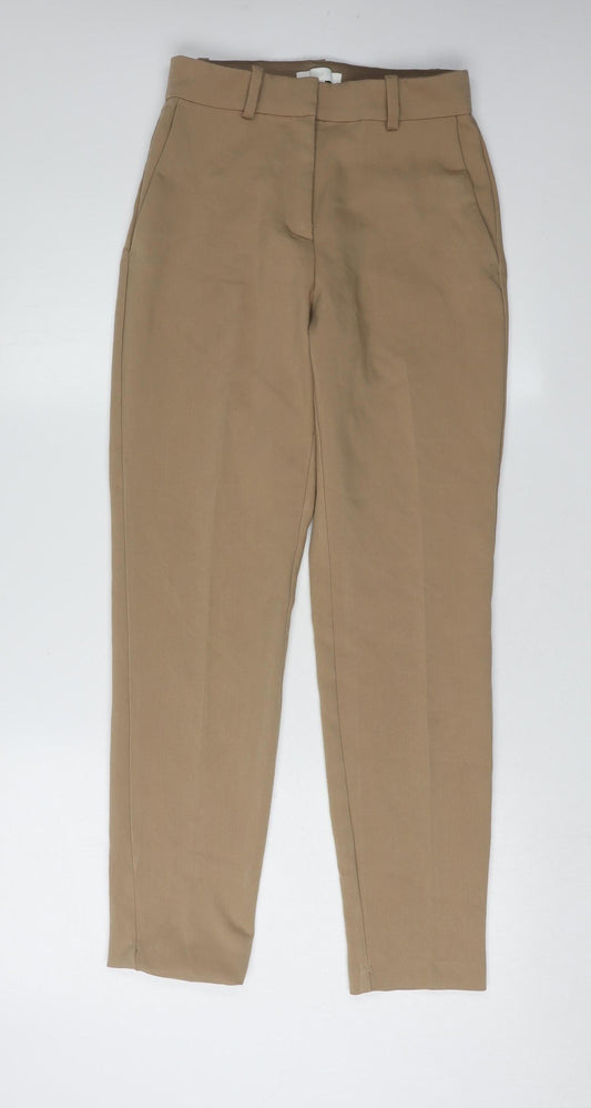Womens UK Size 8 H&M Regular Fit Casual Beige Trousers