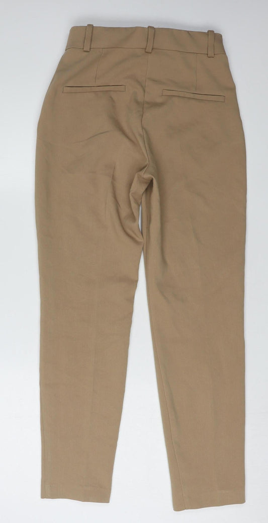 Womens UK Size 8 H&M Regular Fit Casual Beige Trousers