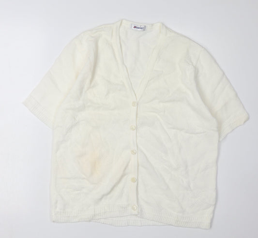 Womens UK Size 16-18 Damart Ivory Cardigan Jumper