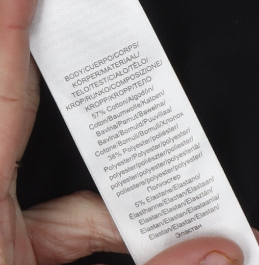 DKNY Women's Black Sweatshirt M - Casual Raglan Sleeve