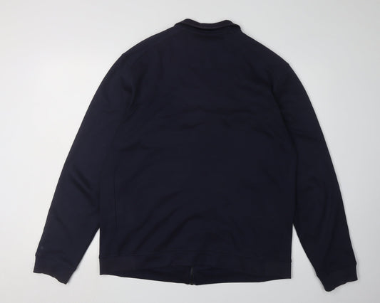 Mens UK Size L Marks and Spencer Black Full Zip Sweatshirt