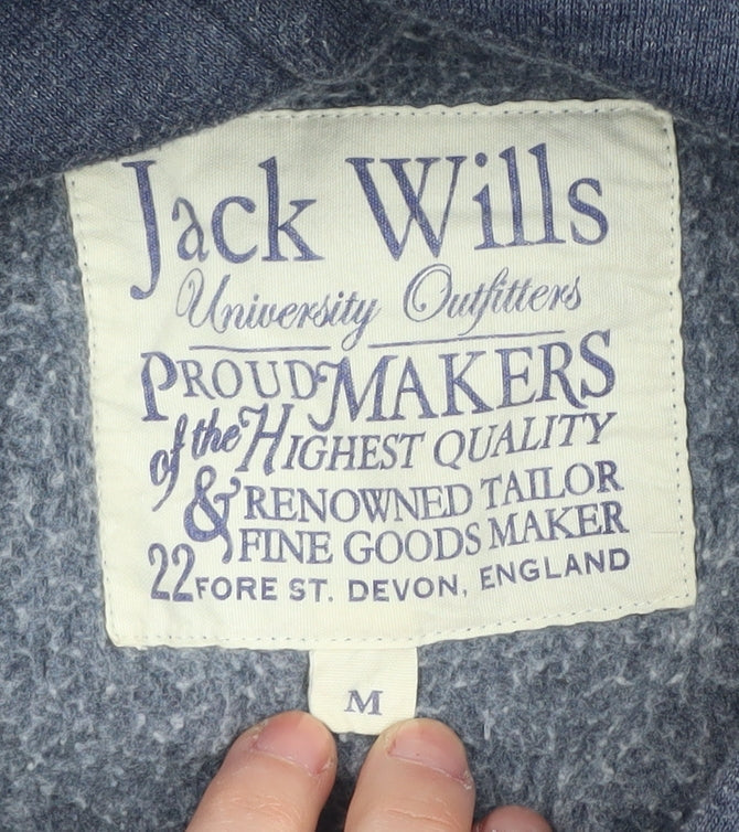 Mens UK Size M Jack Wills Blue Pullover Hoodie