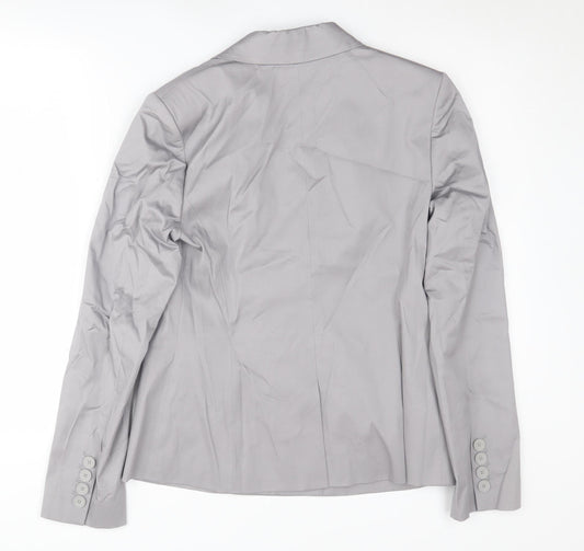 Oasis Women's Grey Blazer Size 12 Classic Fit Formal