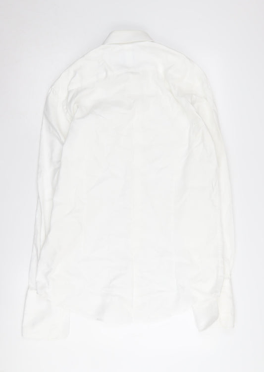 Skopes Men's White Regular Fit Formal Shirt Size 15.5