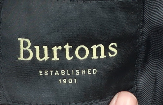 Mens UK Size 44 Burtons Regular Black Suit Jacket