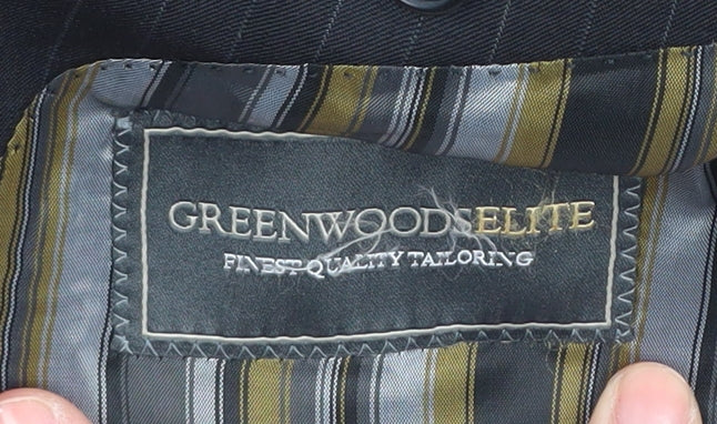 Mens UK Size 38 Greenwoods Regular Black Suit Jacket