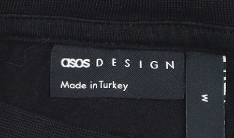 Mens UK Size M ASOS DESIGN Black T-Shirt