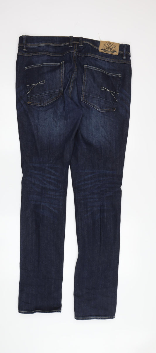 Red Herring Men's Blue Skinny Jeans 34L - Classic Style