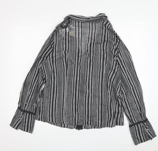 Womens UK Size 12 Marks and Spencer Black Button-Up