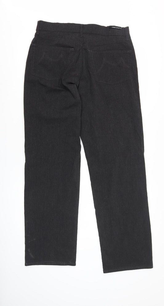 Men's Black Straight-Leg Trousers, Size 32, New with Tags