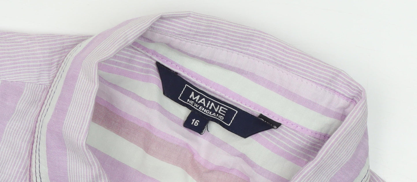 Maine New England Women's Multicoloured Button-Up Shirt Size 16
