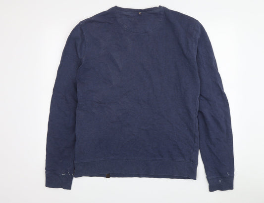 Mens UK Size S Pretty Green Blue Pullover Sweatshirt