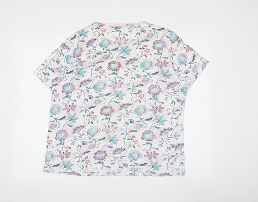 Isle Essentials Women's Floral T-Shirt L Multicoloured