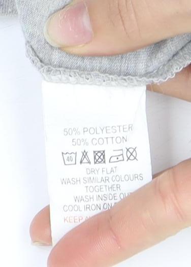 Nike Men's Grey Logo T-Shirt, Short Sleeve, Crew Neck