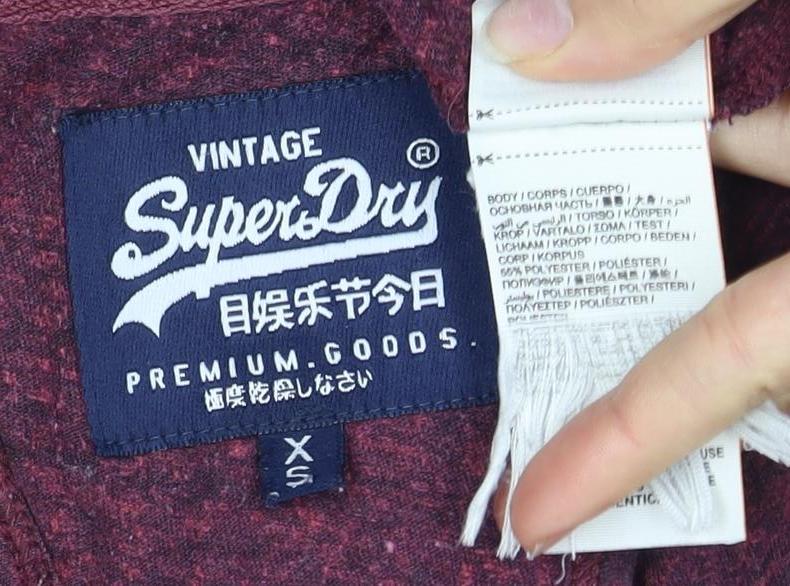 Superdry Red XS Sleeveless T-Shirt with Logo