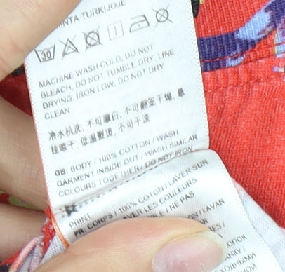 SuperDry Men's Red Floral T-Shirt Medium