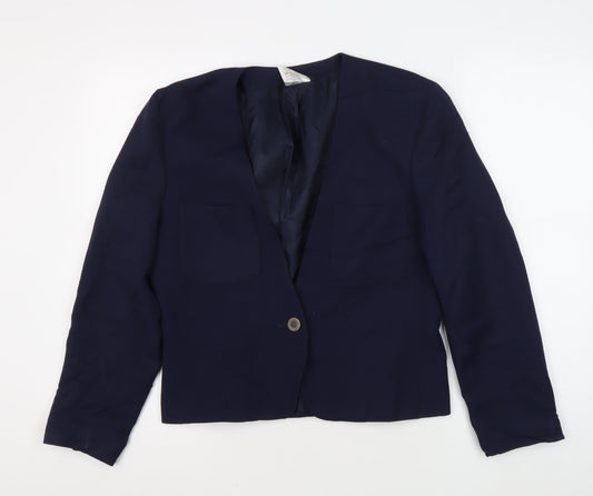 Womens UK Size 12 Alexon Regular Blue Blazer