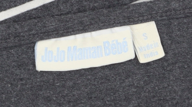 JoJo Maman Bébé Grey Striped Shift Dress - S