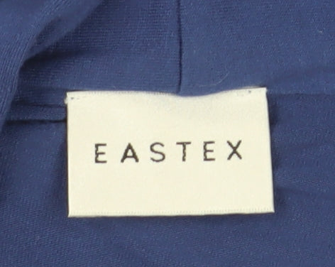 Womens UK Size 14 Eastex Blue Open Front Blouse