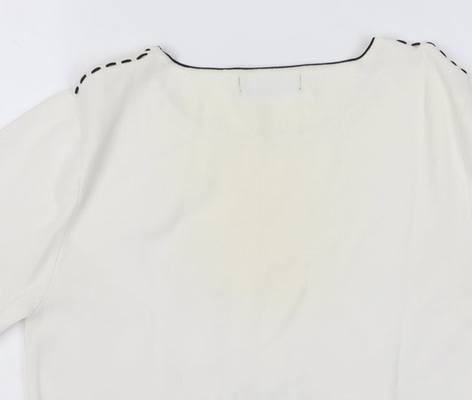 Womens UK Size 2XS SKY designs Ivory Pullover Jumper